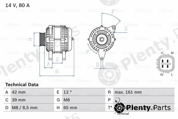Bosch 0986080570 — Alternator