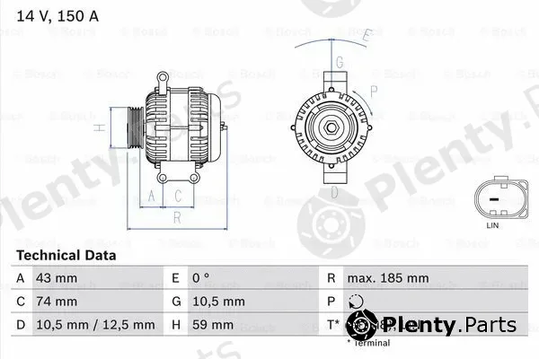 Bosch 0986082580 — Alternator