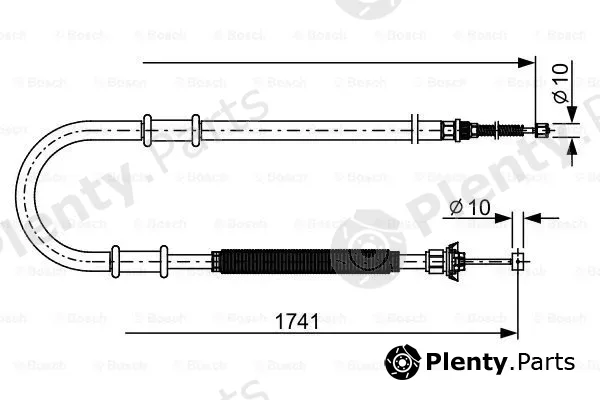 Bosch 1987482599 — Cable Pull, parking brake