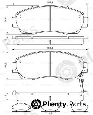 Bosch 0986TB3218 — Brake Pad Set, disc brake