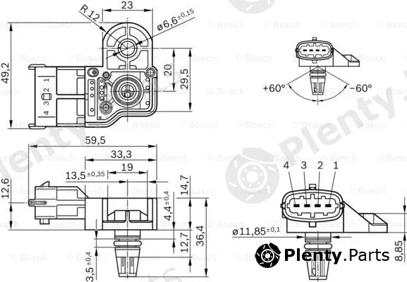 Bosch 0281006051 — Sensor, boost pressure