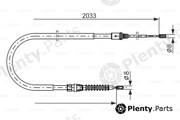 Bosch 1987482190 — Cable Pull, parking brake