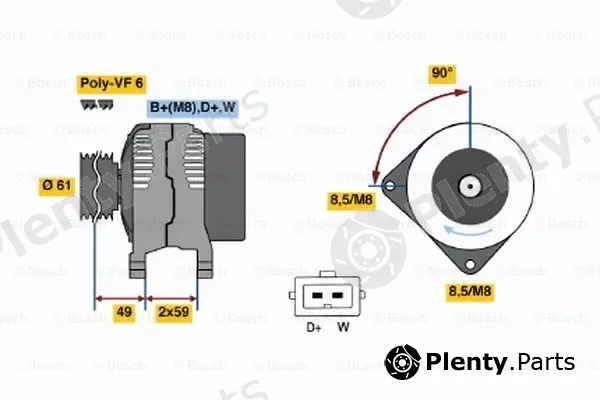 Bosch 0123320032 — Alternator