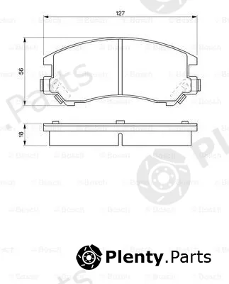 Bosch 0986461134 — Brake Pad Set, disc brake