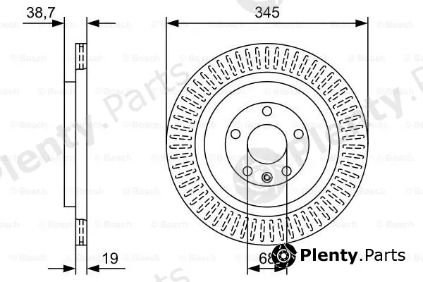 Bosch 0986479W54 — Brake Disc