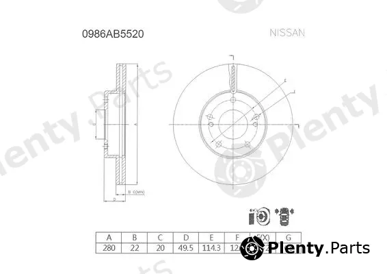 Bosch 0986AB5520 — Brake Disc