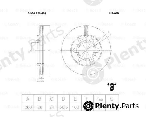 Bosch 0986AB9684 — Brake Disc