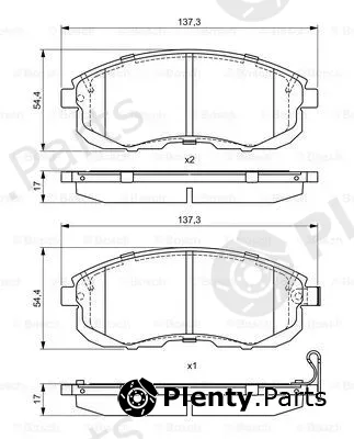 Bosch 0986495379 — Brake Pad Set, disc brake
