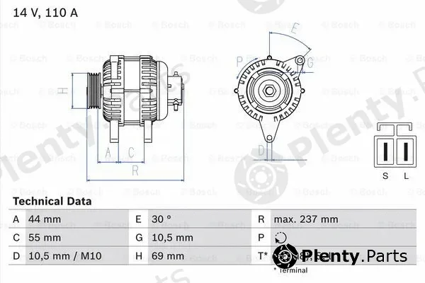 Bosch 0986080640 — Alternator