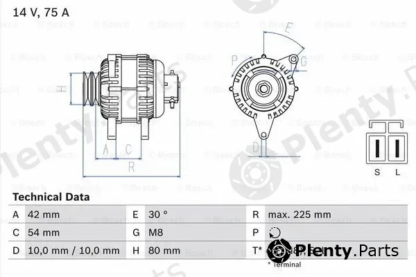 Bosch 0986042291 — Alternator