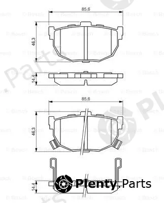 Bosch 0986424418 — Brake Pad Set, disc brake