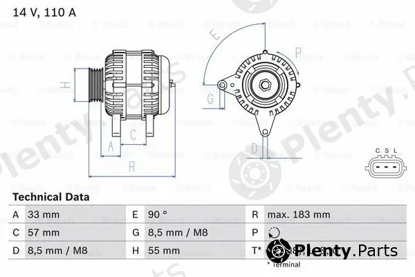 Bosch 0986082730 — Alternator
