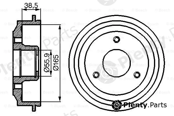 Bosch 0986477066 — Brake Drum