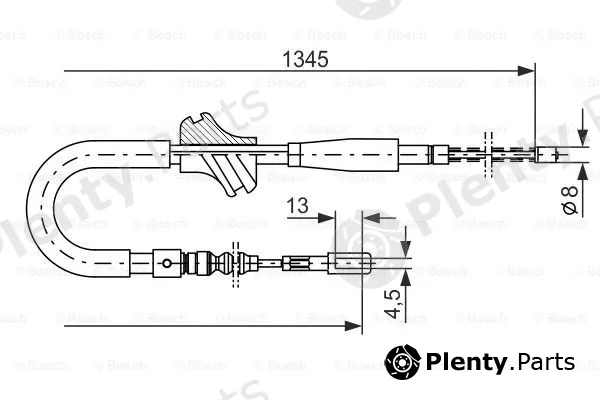 Bosch 1987482101 — Cable Pull, parking brake