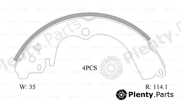 Bosch 0986AB1518 — Brake Shoe Set