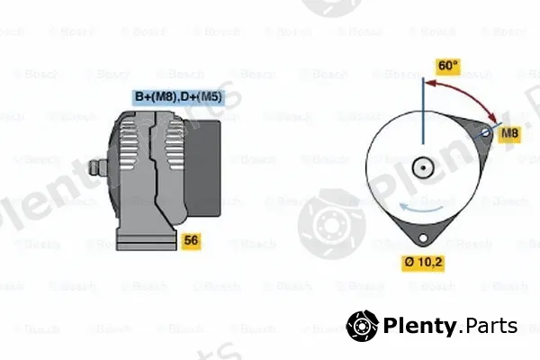 Bosch 0986040190 — Alternator