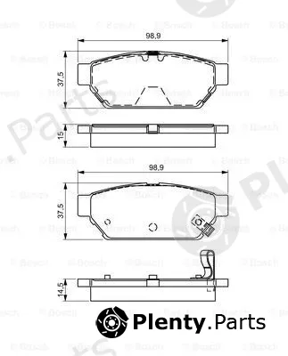 Bosch 0986495326 — Brake Pad Set, disc brake