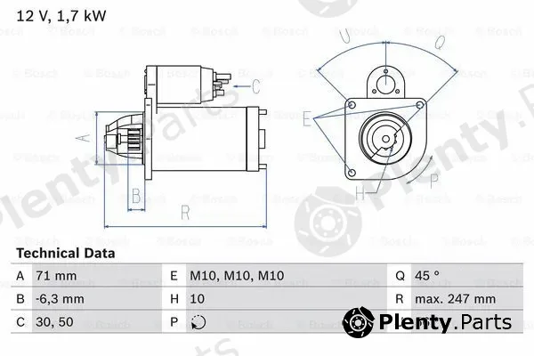Bosch 0986026170 — Starter