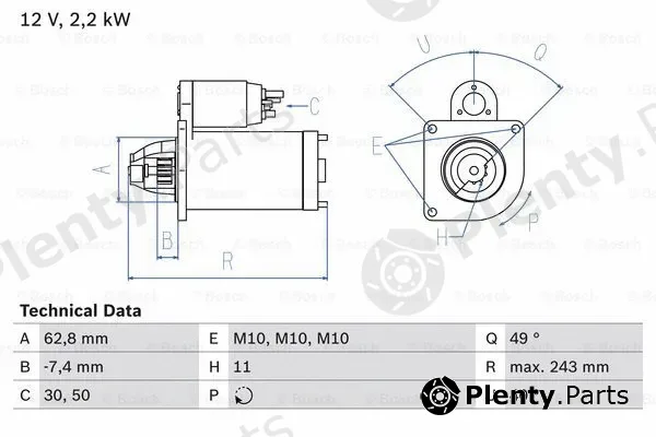 Bosch 0986023380 — Starter