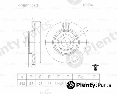 Bosch 0986AB6831 — Brake Disc