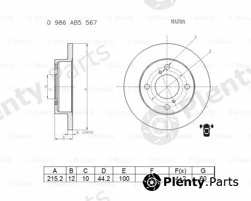 Bosch 0986AB5567 — Brake Disc