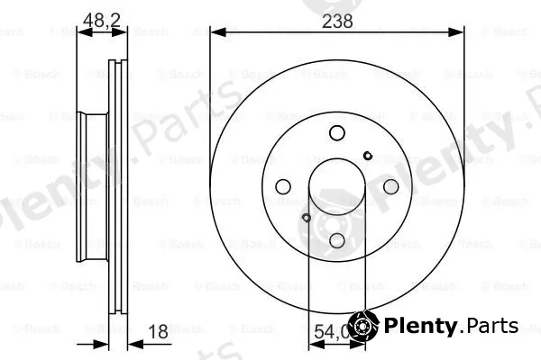 Bosch 0986479R75 — Brake Disc