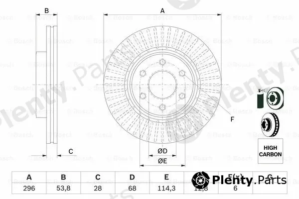 Bosch 0986479E35 — Brake Disc