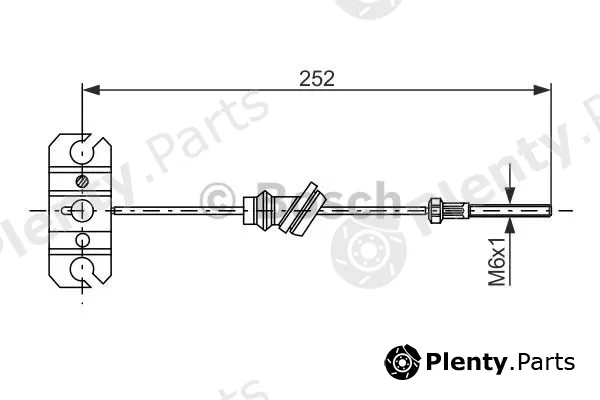 Bosch 1987477503 — Cable Pull, parking brake