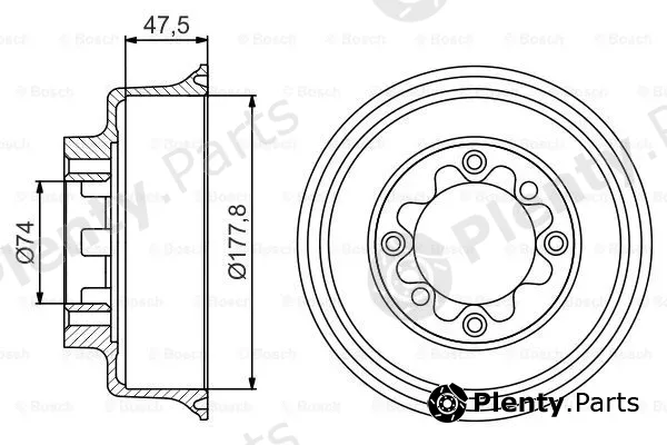 Bosch 0986477154 — Brake Drum