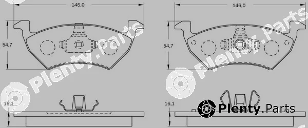 Bosch 0986BB0976 — Brake Pad Set, disc brake