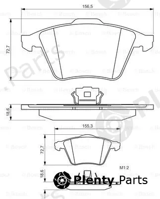 Bosch 0986494492 — Brake Pad Set, disc brake