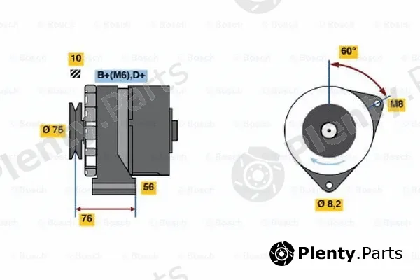 Bosch 0986031360 — Alternator