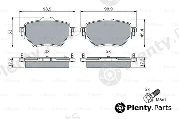 Bosch 0986424878 — Brake Pad Set, disc brake