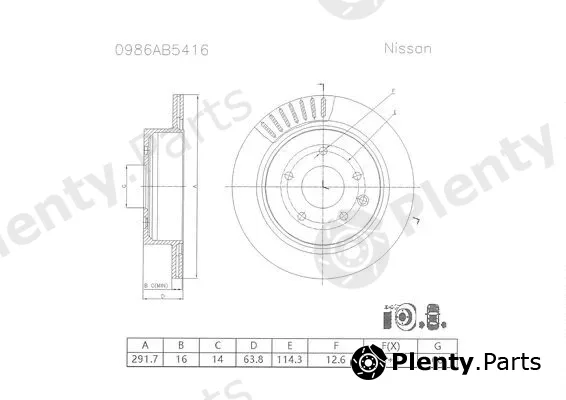 Bosch 0986AB5416 — Brake Disc