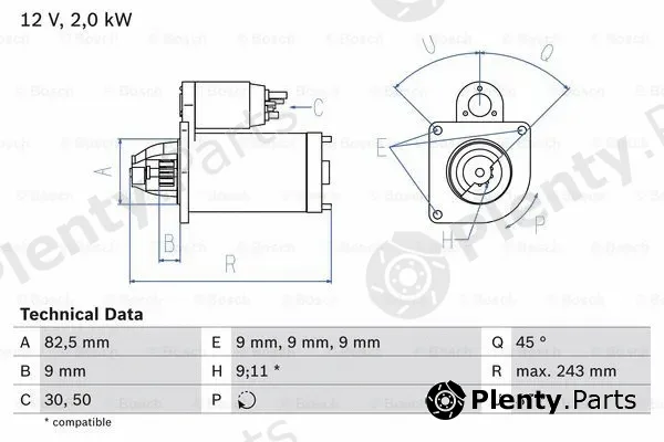 Bosch 0986017790 — Starter