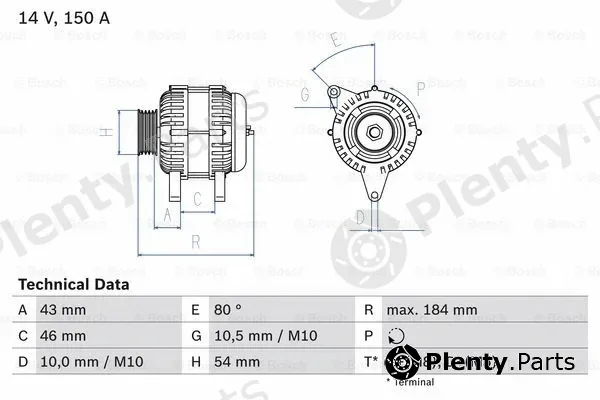 Bosch 0986044400 — Alternator