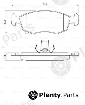 Bosch 0986424554 — Brake Pad Set, disc brake