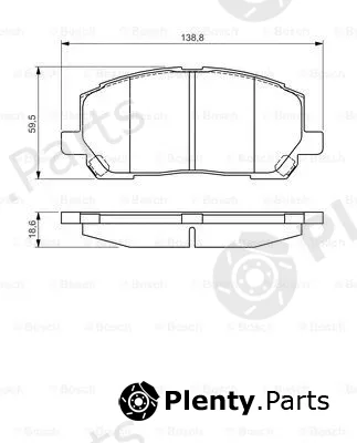 Bosch 0986495126 — Brake Pad Set, disc brake
