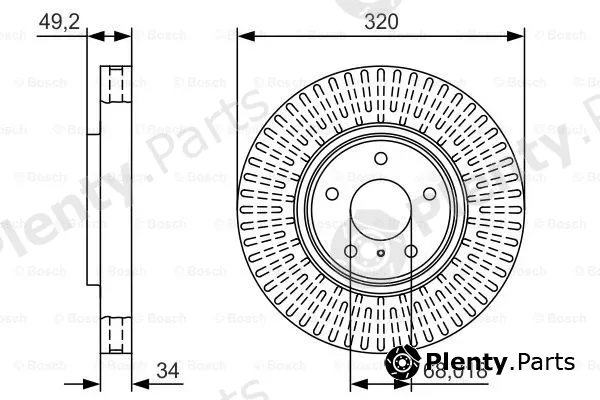 Bosch 0986479T32 — Brake Disc