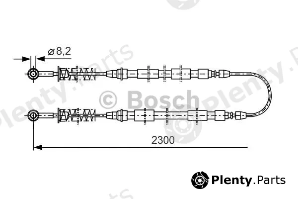 Bosch 1987477083 — Cable Pull, parking brake