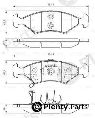 Bosch 0986494547 — Brake Pad Set, disc brake