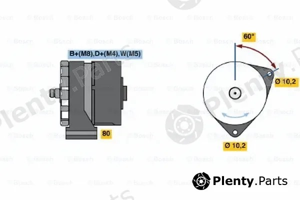 Bosch 0120468155 — Alternator