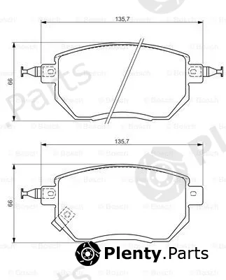 Bosch 0986494366 — Brake Pad Set, disc brake