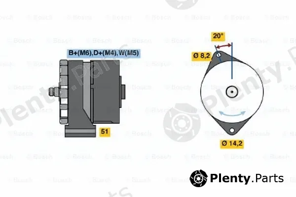 Bosch 0986034350 — Alternator