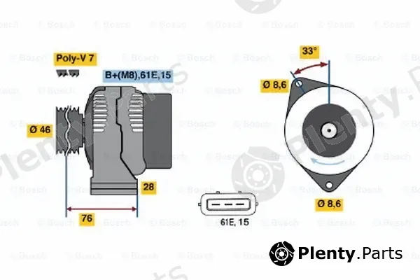 Bosch 0123515002 — Alternator