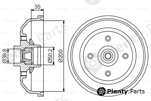 Bosch 0986477260 — Brake Drum
