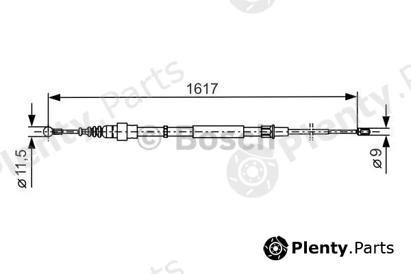 Bosch 1987477255 — Cable Pull, parking brake