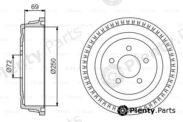 Bosch 0986477185 — Brake Drum
