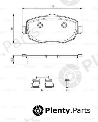 Bosch 0986424792 — Brake Pad Set, disc brake