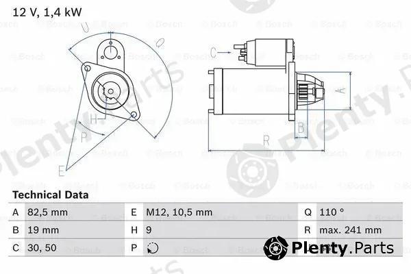 Bosch 0986016890 — Starter